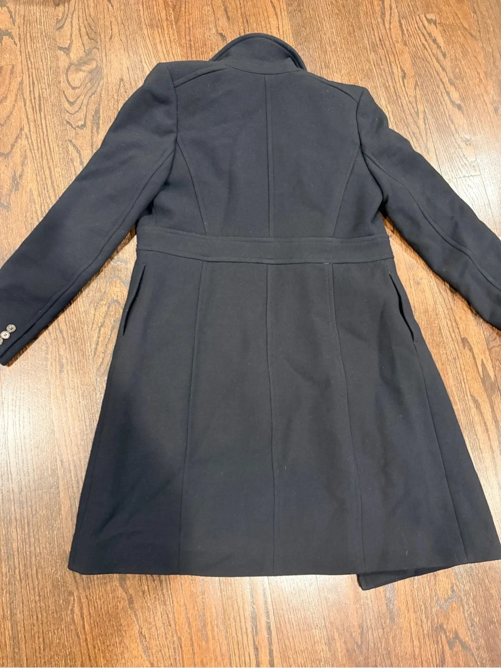 J. Crew Black Wool Peacoat with Tailored Waist - Picture 2 of 8